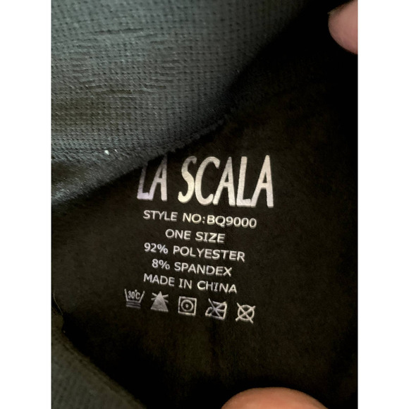La Scala Black Classic Leggings One Size Midweight Warm Soft Interior NEW - Picture 4 of 7